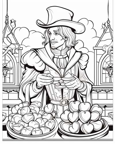 knave of hearts coloring page