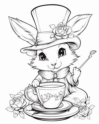The March Hare coloring page