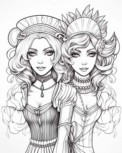 Red and White Queen coloring pages