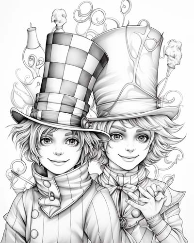 Red and White King coloring pages