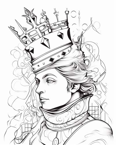 White king coloring pages