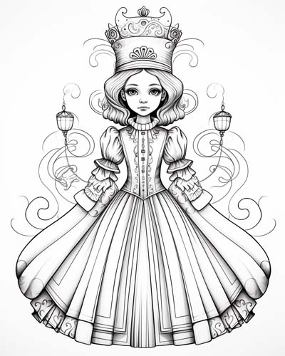 White Queen coloring pages