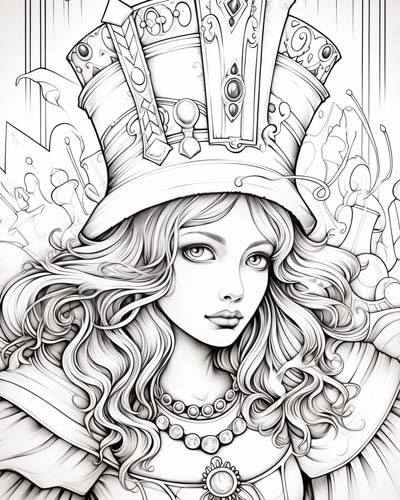 White Queen coloring pages