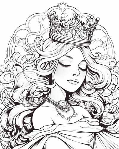White Queen coloring pages