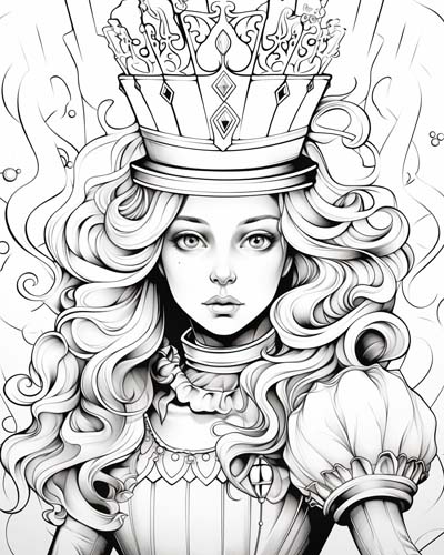 White Queen coloring pages
