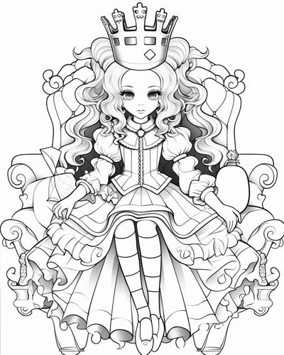 White Queen coloring pages