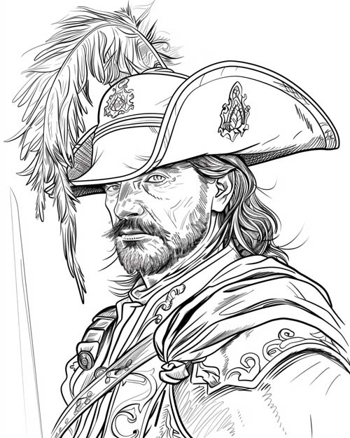 Hernán Cortés coloring page