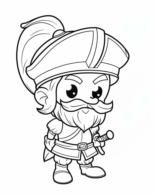 Hernán Cortés coloring page