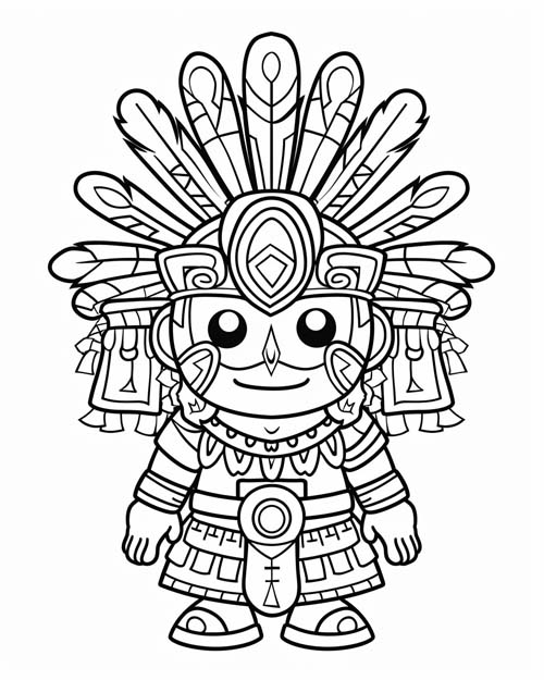 cute Montezuma II coloring page