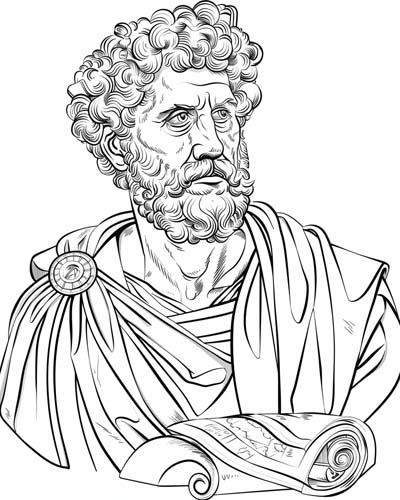 Hadrian coloring page