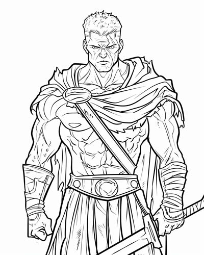 Spartacus coloring page