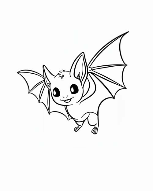 decorate the background coloring page of a bat