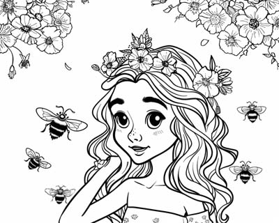 Melissa coloring page