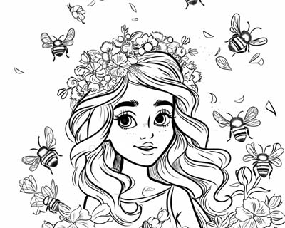 Melissa and Thriae coloring pages