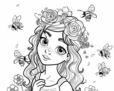 Melissa coloring page
