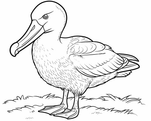 albatross coloring page