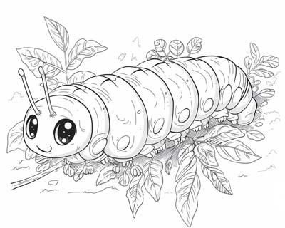 caterpillar coloring page