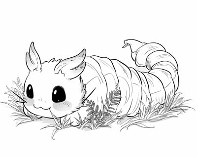 caterpillar coloring page