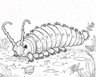 caterpillar coloring page