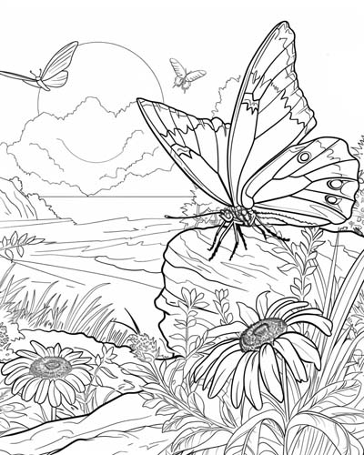 butterfly coloring page