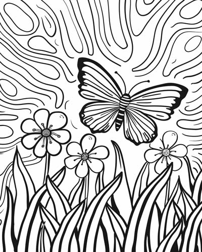 butterfly coloring page