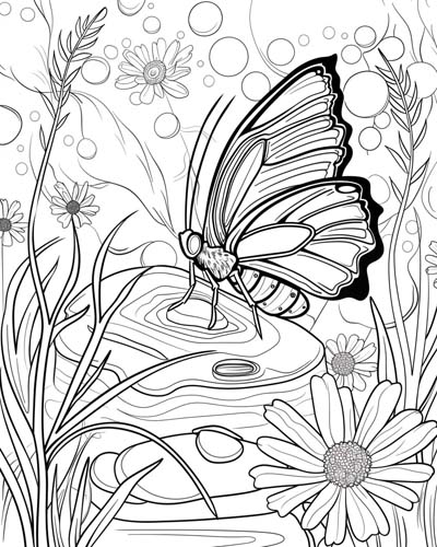 butterfly coloring page