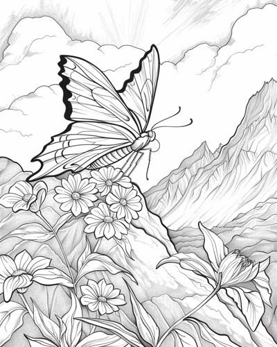 butterfly coloring page