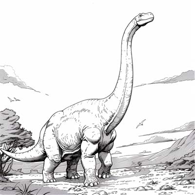 Brachiosaurus coloring page