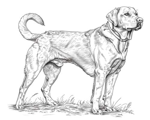 labrador retriever coloring page