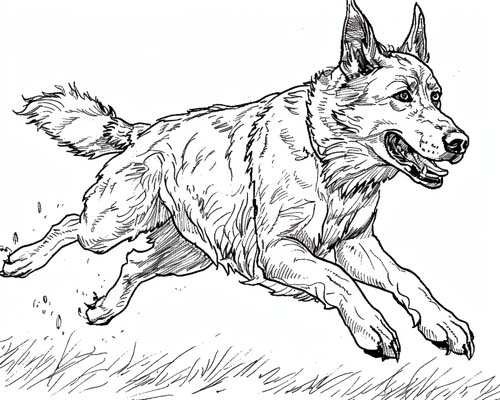 belgian shepherd coloring page