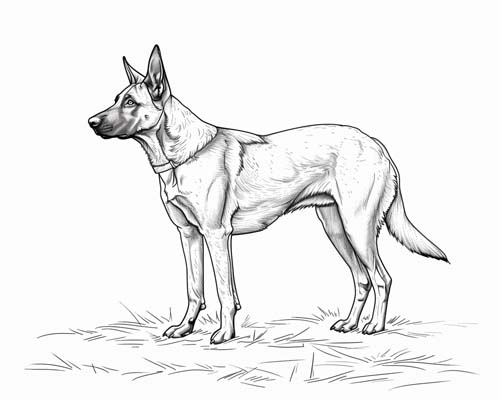 belgian shepherd coloring page
