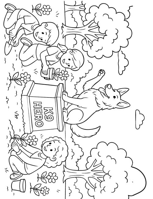 k9 monument coloring page