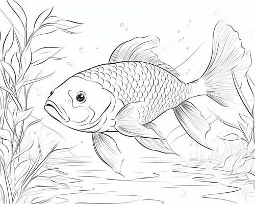 carp coloring page