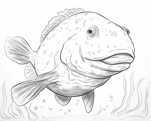 Grouper coloring page