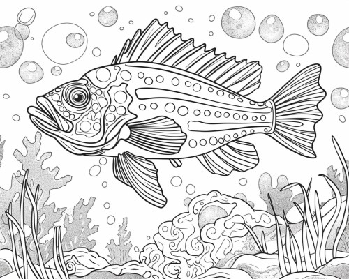 Grouper coloring page