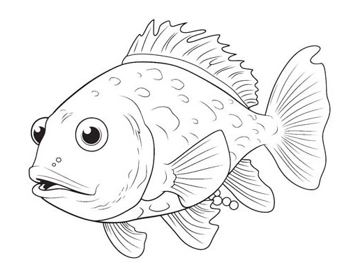 Grouper coloring page
