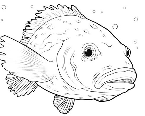 Grouper coloring page