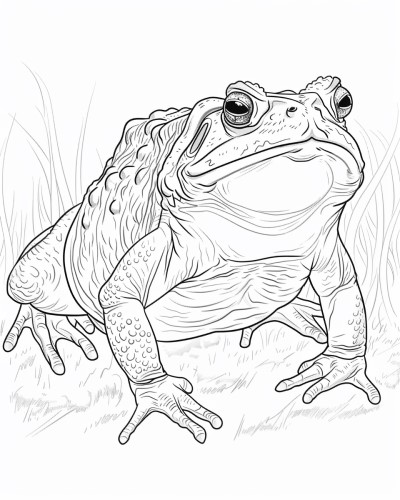 cane toad coloring pages