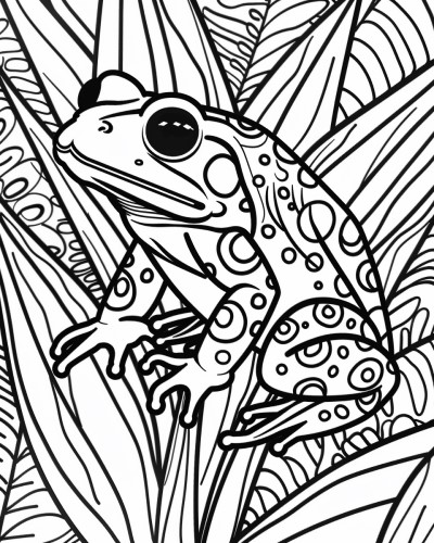 fire-bellied toad coloring pages