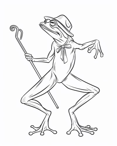 coloring page of Michigan J. Frog