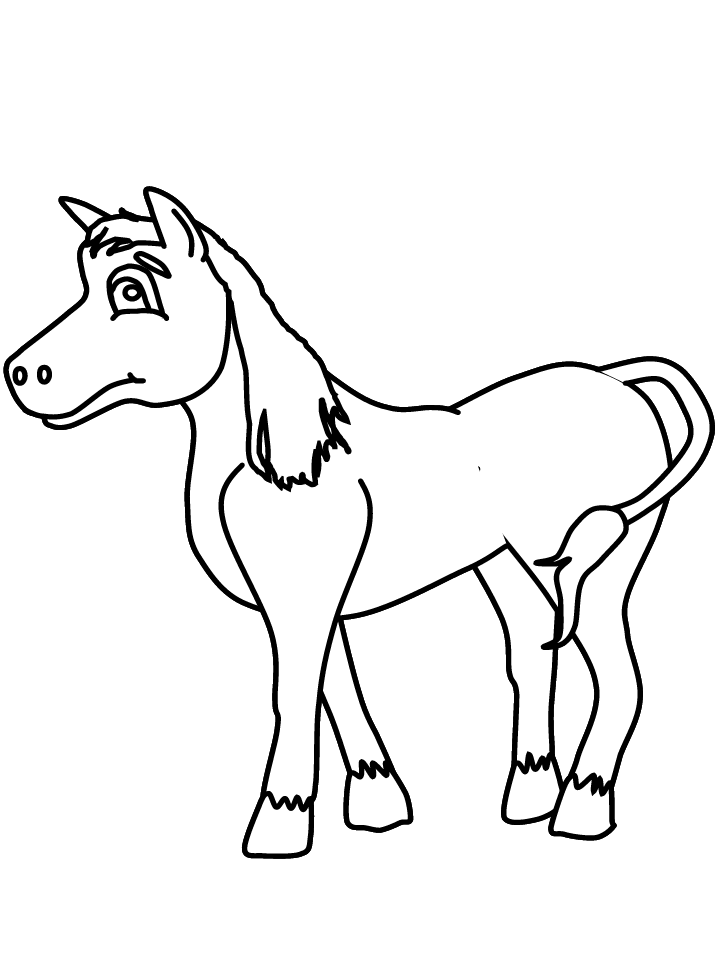 horse coloring book pages