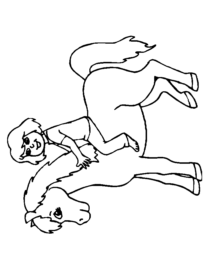 horse coloring book pages