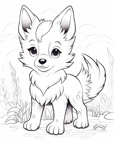 dire wolf coloring page