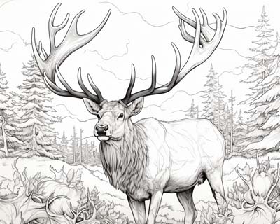megaloceros coloring page