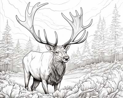 megaloceros coloring page