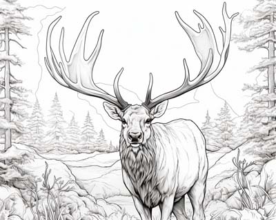 megaloceros coloring page