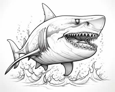 megalodon coloring page