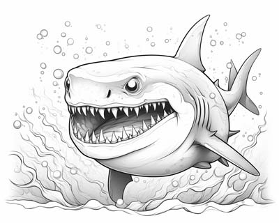 megalodon coloring page