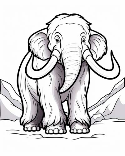 wooly mammoth coloring page
