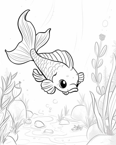 koi coloring page